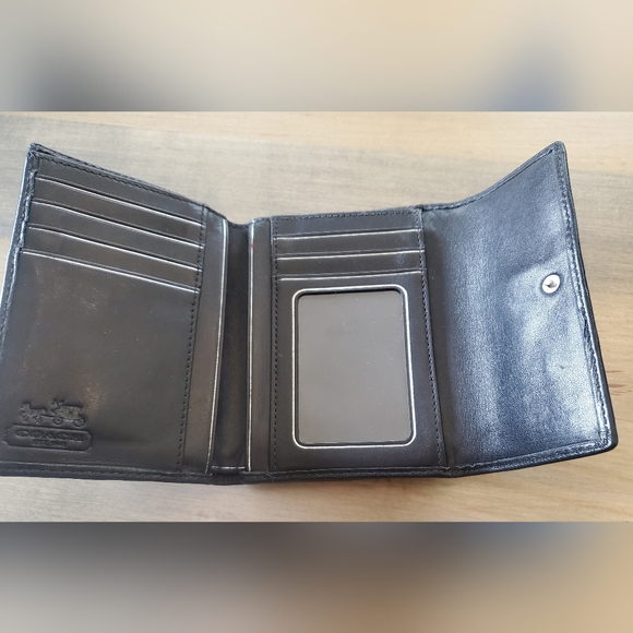 COACH Signature Canvas & Leather Wallet - Picture 3 of 6